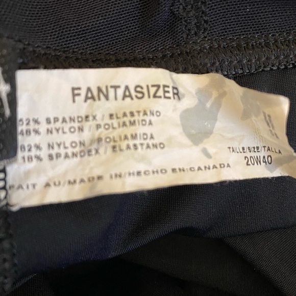 Fantasized• Black• One Piece Swimsuit• Size 20W•Adjustable Straps•Light Padding - Picture 6 of 6